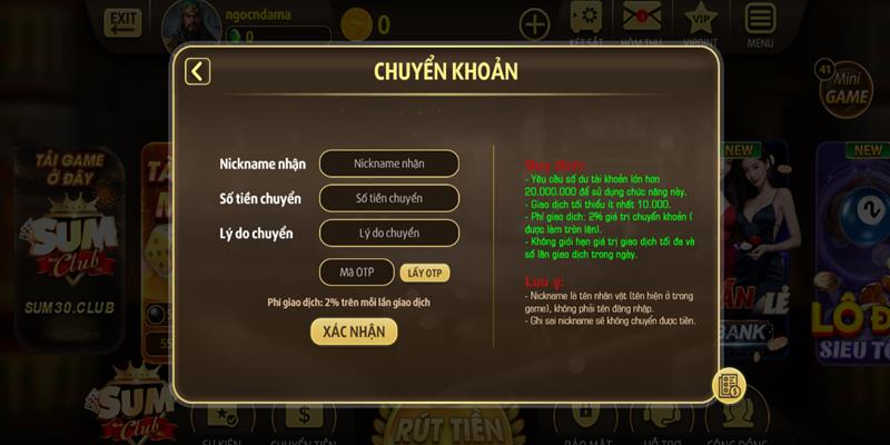 Đảm bảo đáp ứng đủ điều kiện của Sumclub trước khi rút tiền